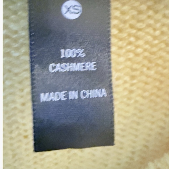 Aqua Women’s Cashmere Top Puff Balloon Long Sleeve Crew Neck Pullover Yellow-XS - Picture 8 of 9